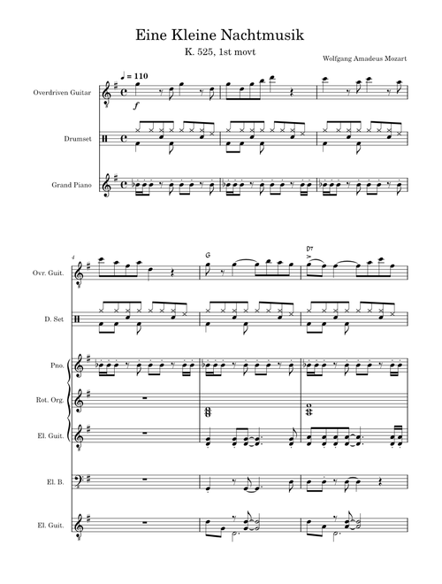 Eine kleine Nachtmusik, K.525, 1st Movt. (Allegro) - Wolfgang Amadeus Mozart