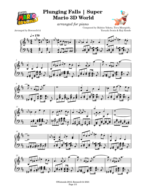 Plunging Falls | Super Mario 3D World (Piano Arrangement)