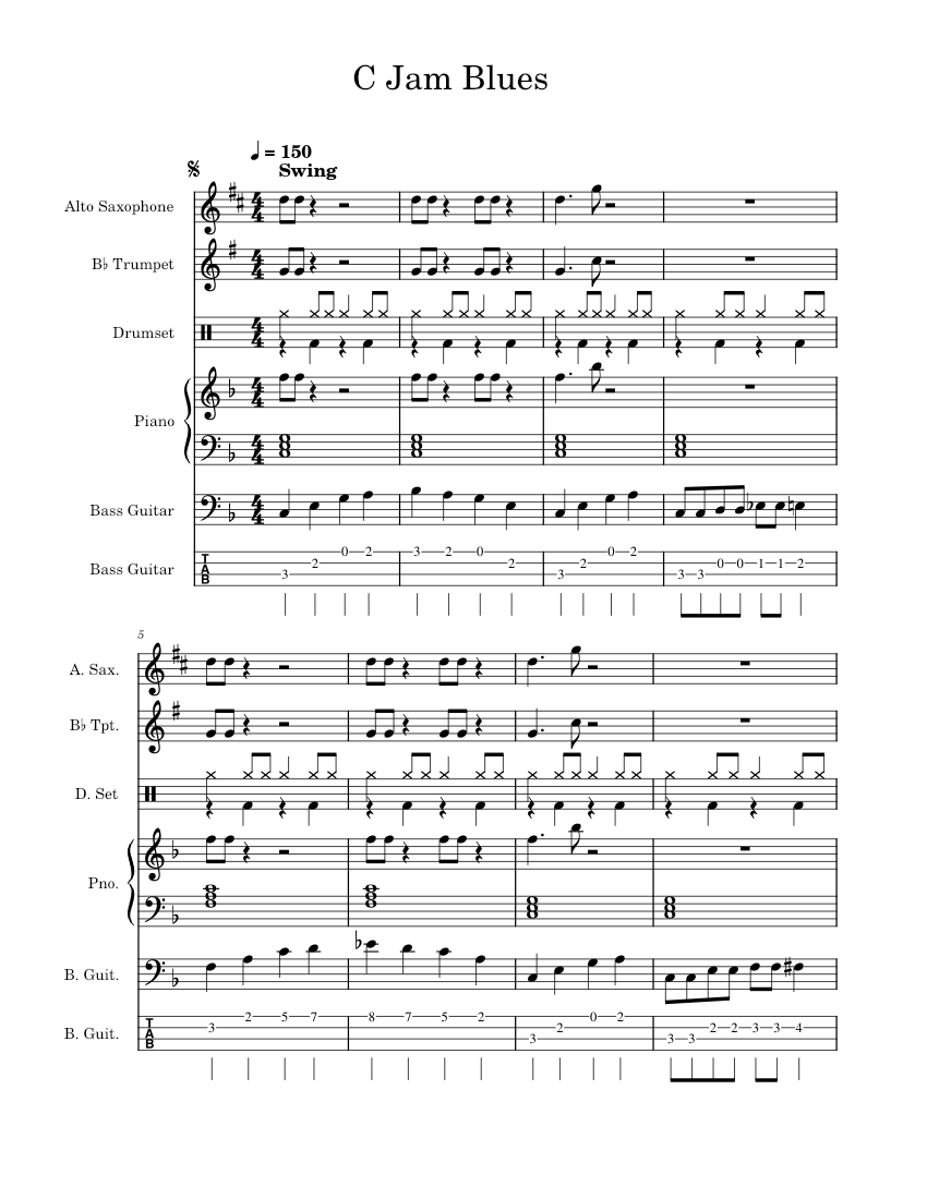 C jam blues instruments online