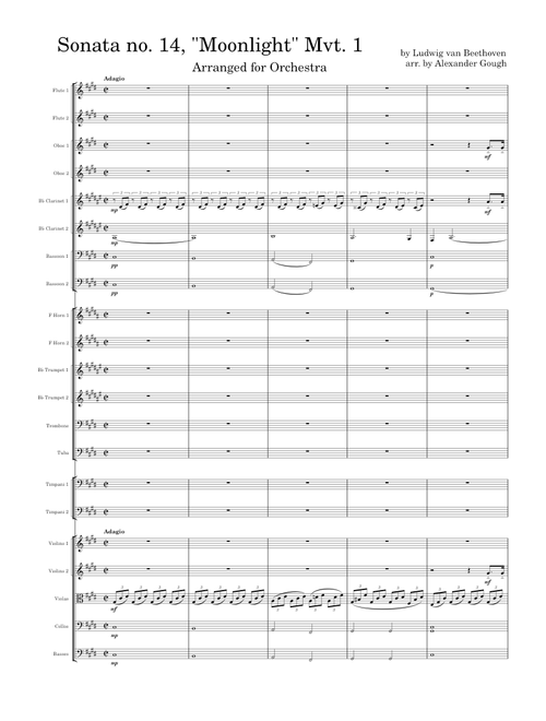 Sonata No. 14, “Moonlight Sonata” Movement 1 - Ludwig van Beethoven