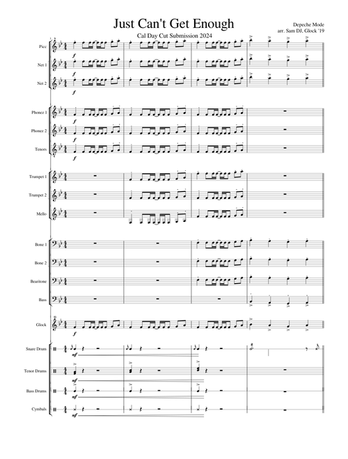 Just Can't Get Enough for Marching Band