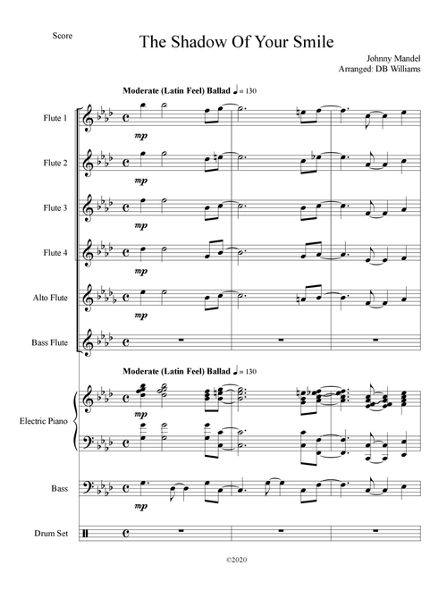 The Shadow Of Your Smile (Arr. DB Williams) - Johnny Mandel (Woodwind Ensemble)