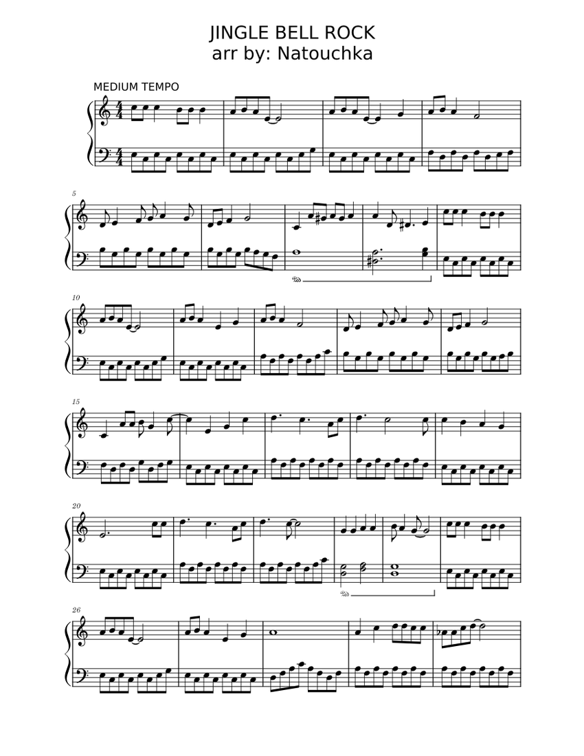 Jingle_Bell_Rock piano tutorial