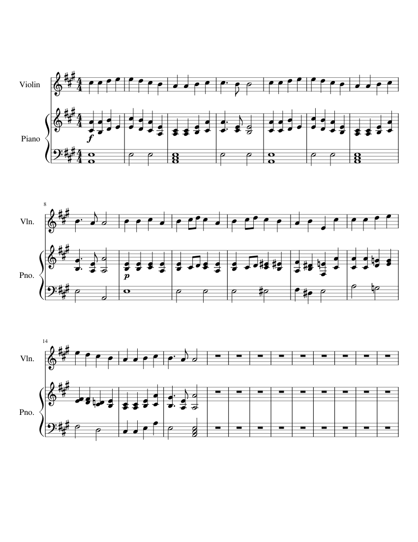 slot sjældenhed stemme Ode to joy (Violin and piano version) Sheet music for Piano, Violin (Solo)  | Musescore.com