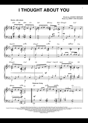 ビッグバンド楽譜「I Thought About You」 I Thought About You