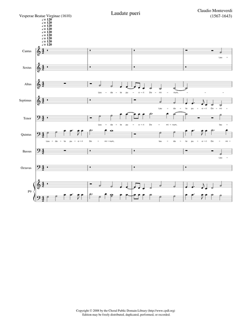Vespro della Beata Vergine (Vespers of 1610) - Claudio Monteverdi