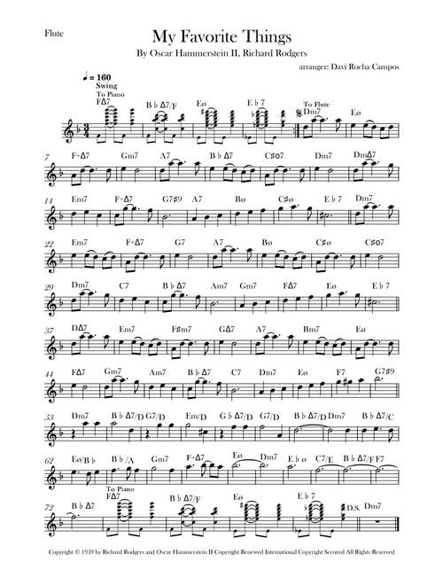 My Favorite Things (Arr. Davi Rocha Campos) - John Coltrane (Flute Solo)
