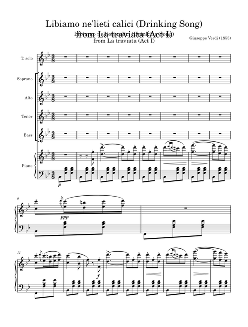 Libiamo ne'lieti calici (Drinking Song) – Giuseppe Verdi