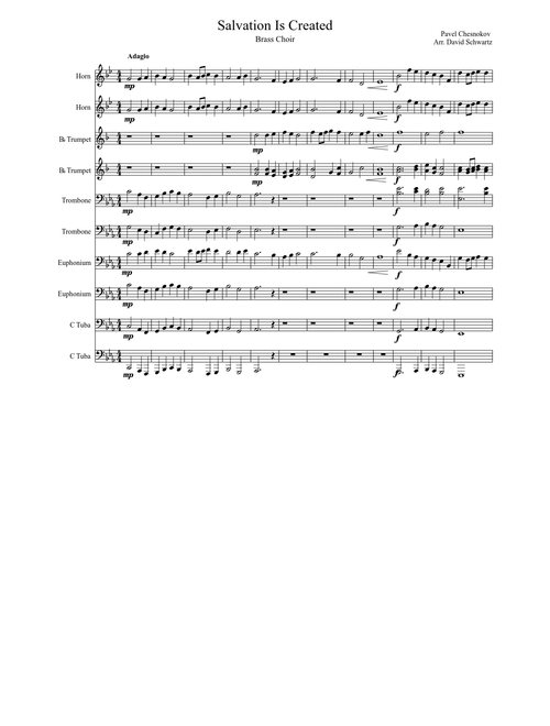 Salvation Is Created Brass Choir