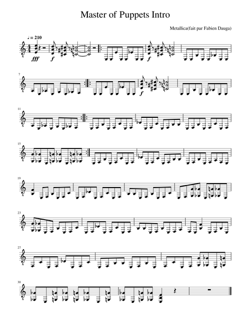 Master of Puppets Intro.
