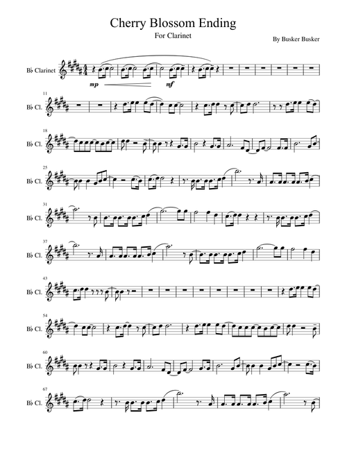 Cherry Blossom Ending for Clarinet