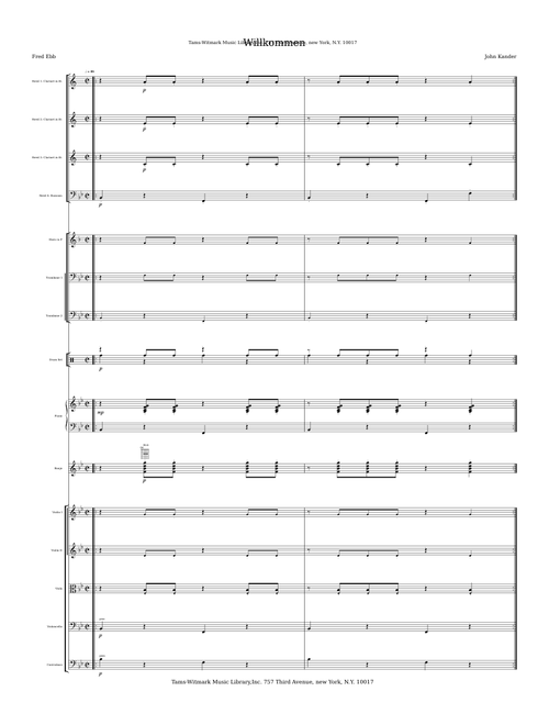 Willkommen ORIGINAL 1966 FULL SCORE