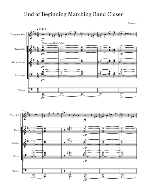 End Of Beginning - Marching Band Closer