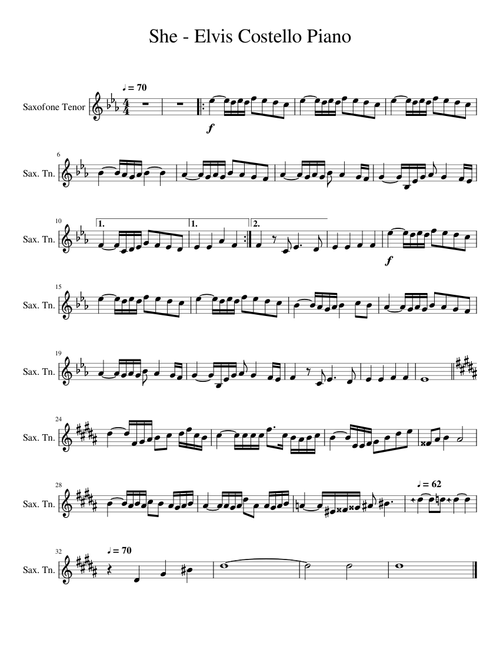 She - Elvis Costelho - Sax Tenor
