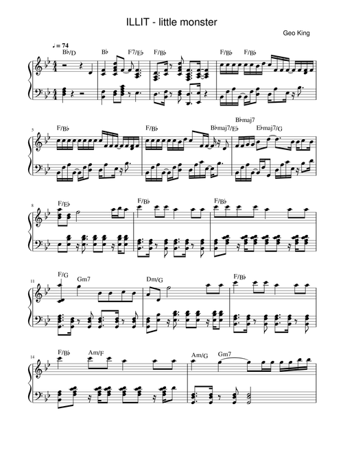 Little Monster (Arr. Gregory King) - ILLIT (Easy Piano)