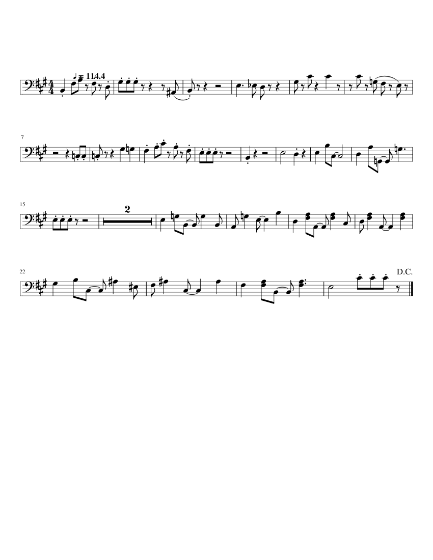 Mii channel theme Trombone Sheet Music for Trombone (Solo) | MuseScore.com