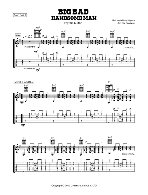 Big Bad Handsome Man (Arr. Ben Garrawayy) - Imelda May (Guitar Tab)