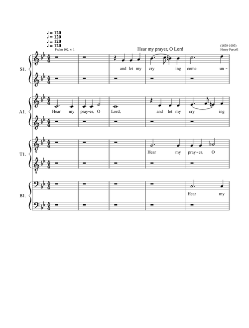 Hear My Prayer - Henry Purcell