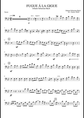 Free Fugue Alla Gigue by Johann Sebastian Bach sheet music