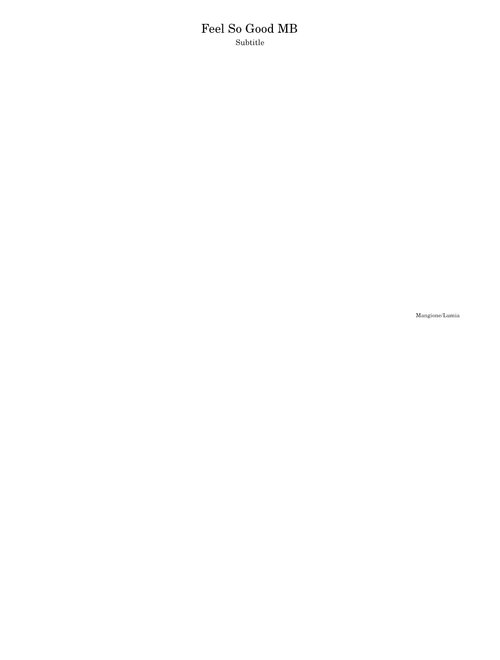 Feels so good – Chuck Mangione MB