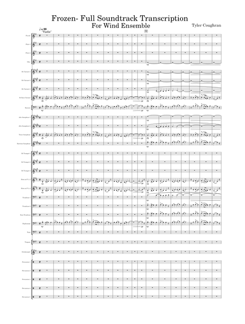 Frozen – Disney Full Soundtrack Transcription for Band/Wind Ensemble