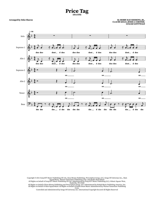 Price Tag (Arr. Deke Sharon) - Jessie J Featuring B.O.B (Choral)