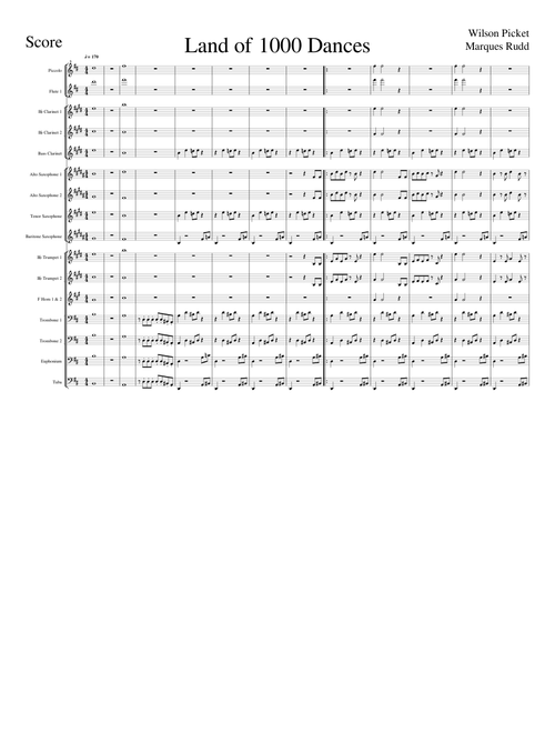 Land of 1000 Dances by Wilson Picket Arr by Marques Rudd