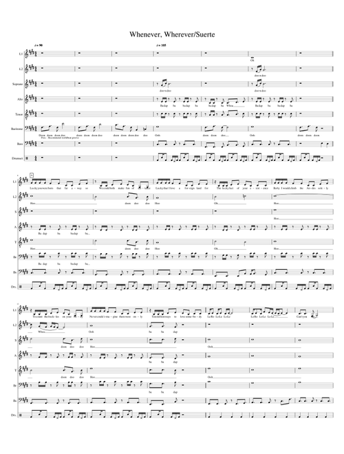 Whenever Wherever/Suerte (A Cappella)