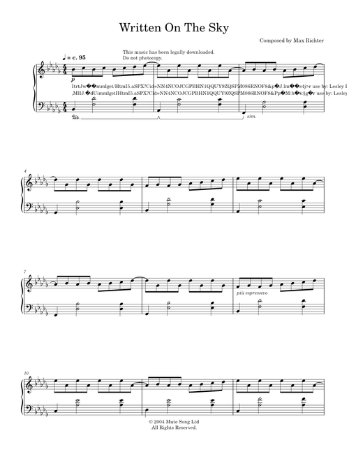 Written on the sky - Max Richter