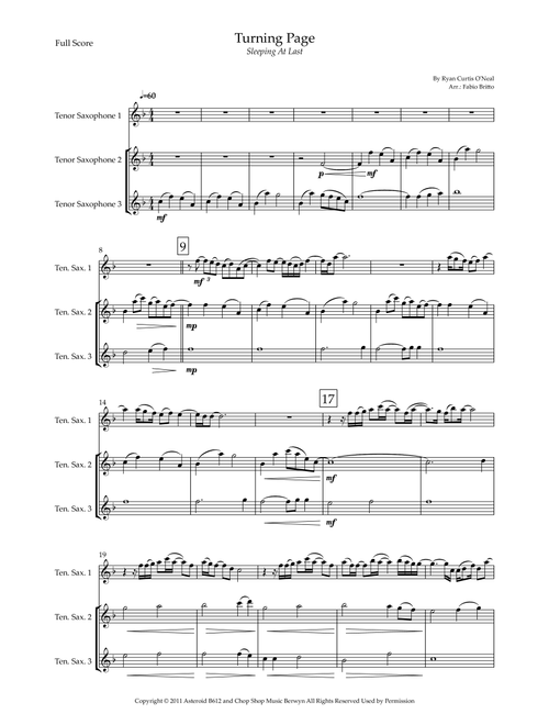 Turning Page (Arr. Fabio Britto) - Sleeping At Last (Woodwind Ensemble)