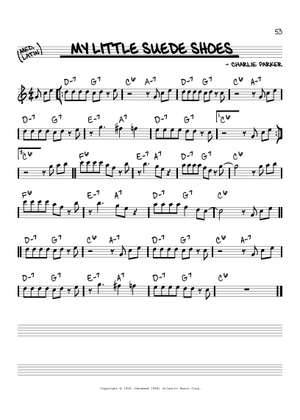 Play Official version of Bluebird Sheet Music by Charlie Parker for ...