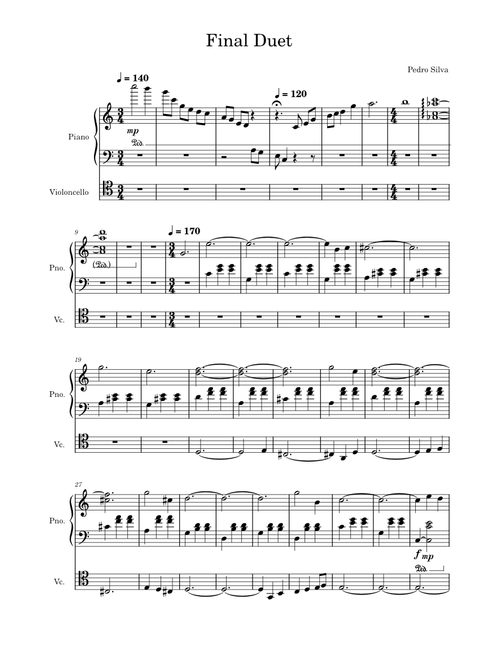 Final Duet – Pedro Silva Final Duet Piano and Cello