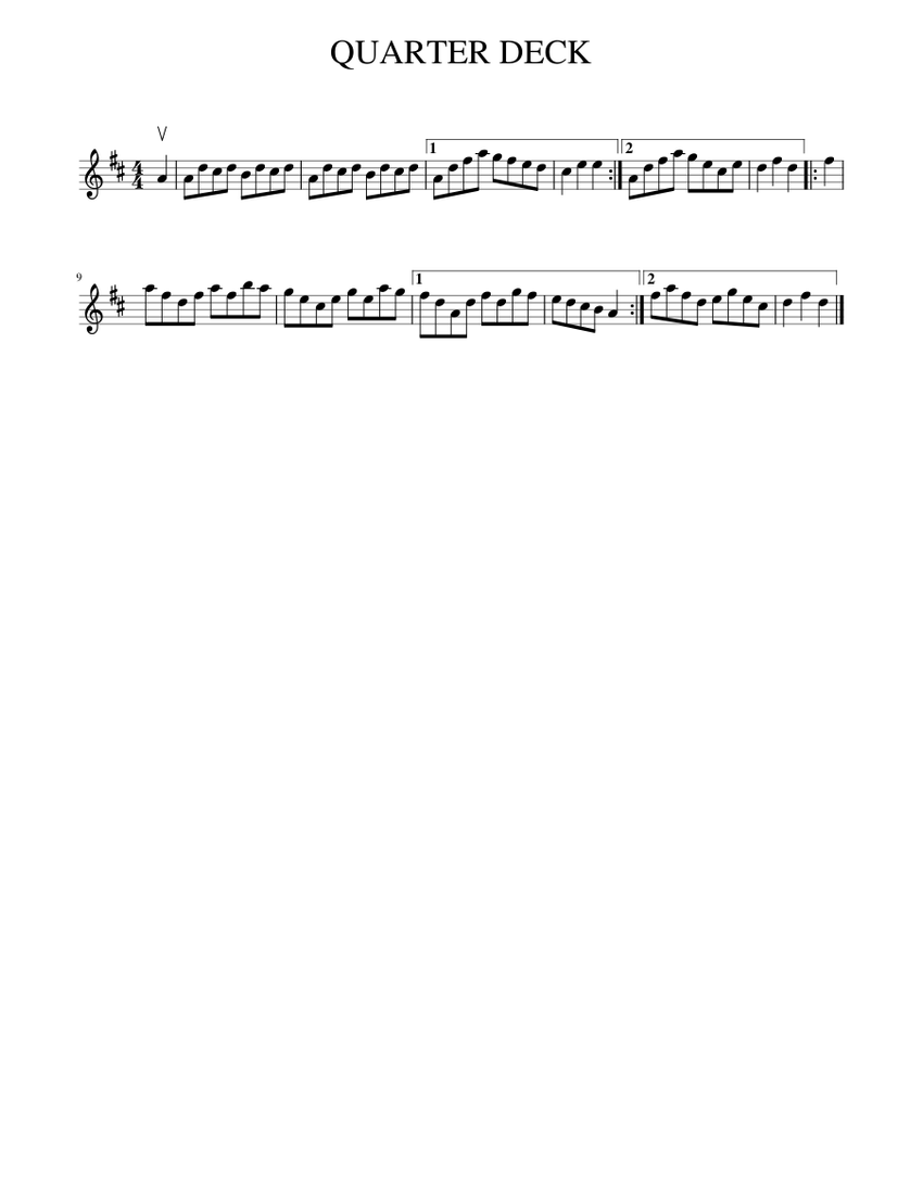 QUARTER DECK Sheet music for Piano (Solo) Easy | Musescore.com