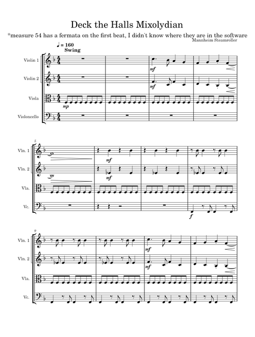 Deck the halls – Misc Christmas deck the halls mixolydian