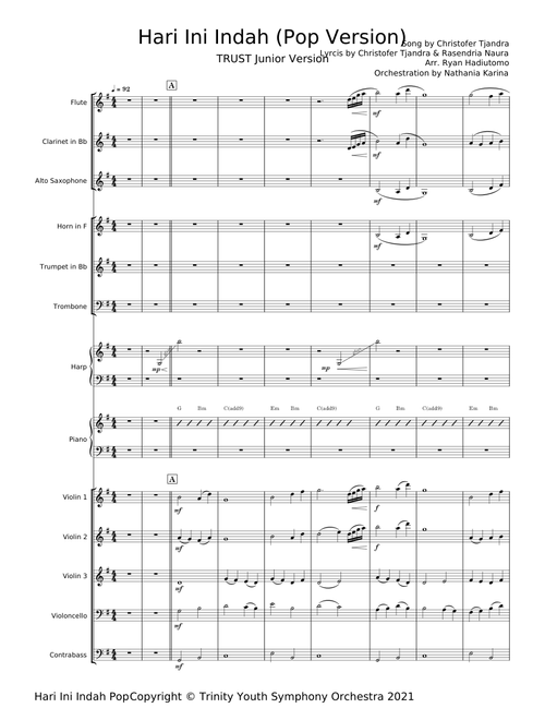 Hari Ini Indah - TRUST (Trinity Youth Symphony Orchestra)