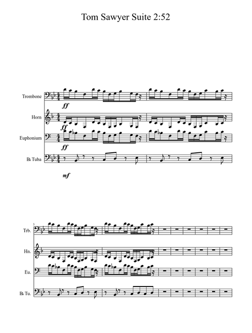 Tom Sawyer Suite Brass Soli (with tuba)