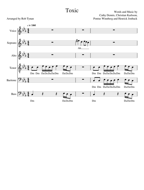 Toxic (Solo, SATB) - Britney Spears