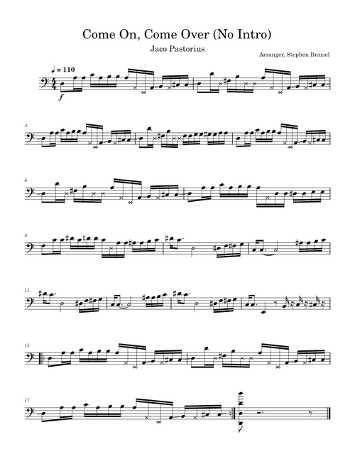 Come On, Come Over – Jaco Pastorius Come On, Come Over, Jaco Pastorius (Sorry It's been a while)