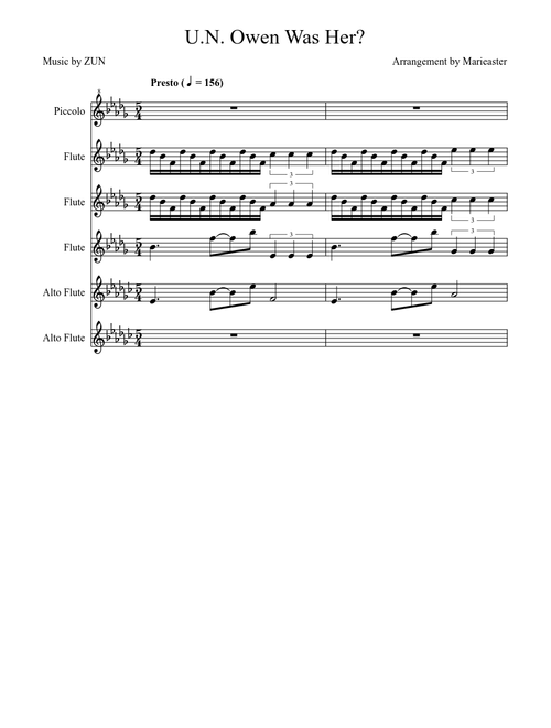 U.N. Owen Was Her? (flute ensemble)