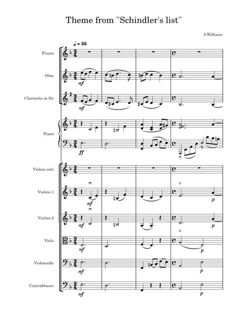 Schindler's List Theme – John Williams