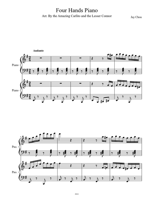Four Hands Piano