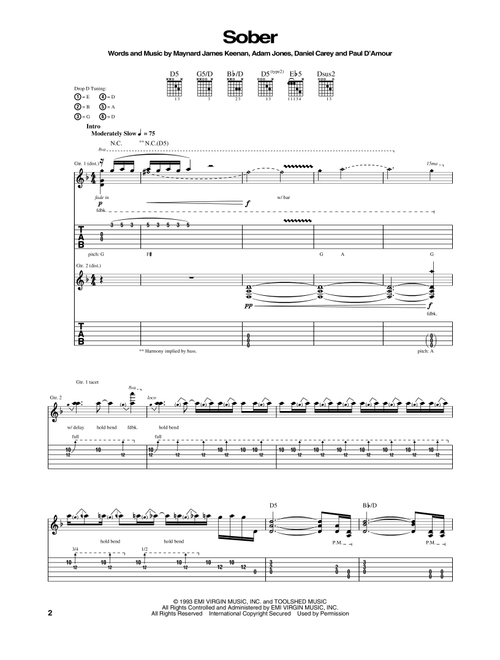 Sober - Tool (Guitar Tab)