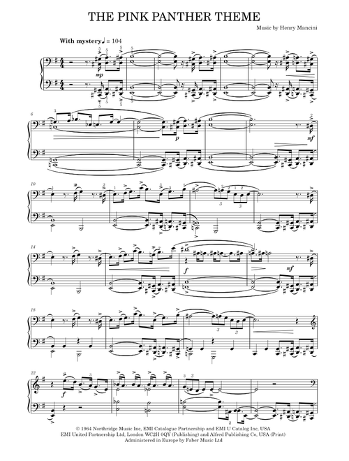 The Pink Panther - Henry Mancini (Solo)