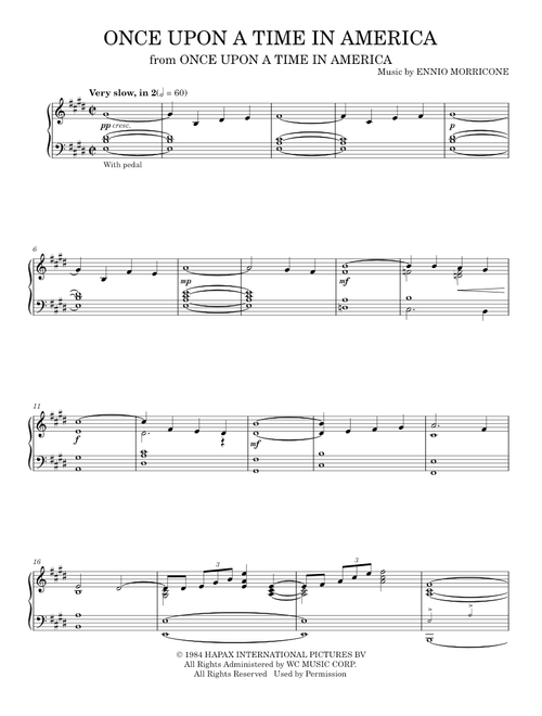 Once Upon a Time in America - Ennio Morricone (Piano Solo)
