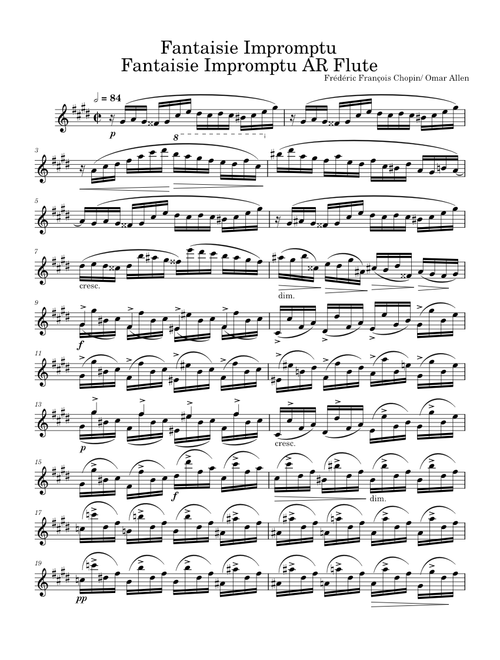 Fantaisie Impromptu – Frédéric Chopin Fantaisie Impromtu - Flute