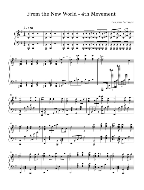 From the New World - 4th Movement