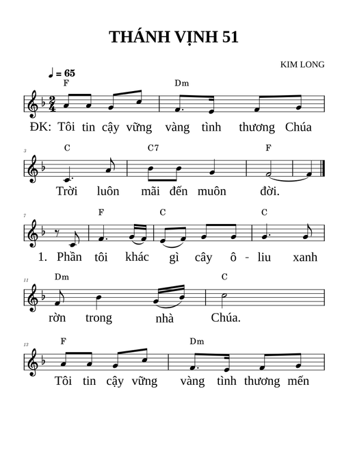 thánh vịnh 51 - KIM LONG