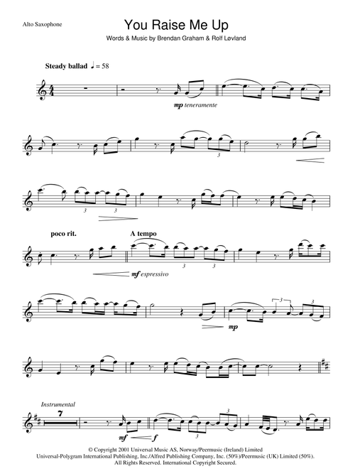 You Raise Me Up - Westlife (Alto Sax Solo)