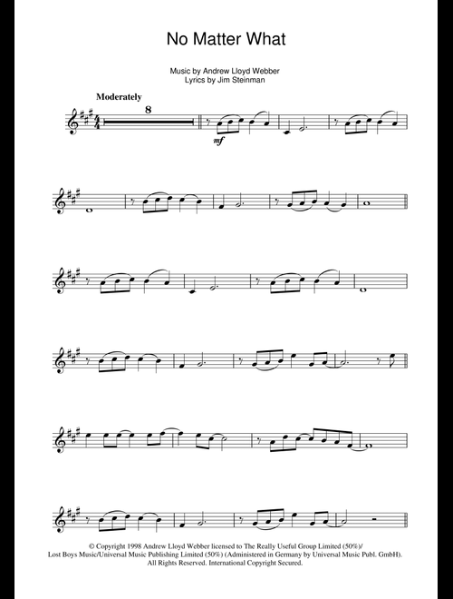 No Matter What (from Whistle Down The Wind) - Boyzone (Violin Solo)