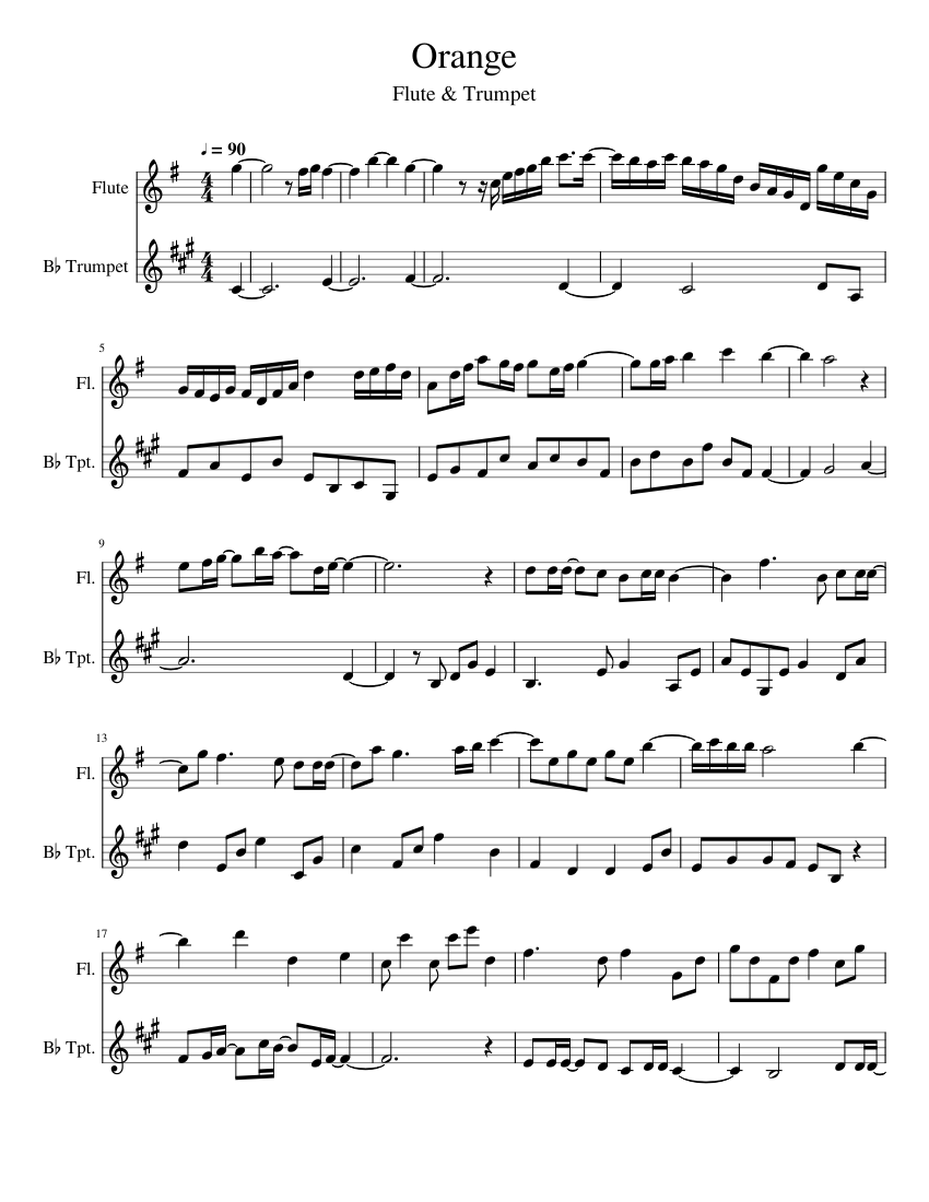 Flute and trumpet top